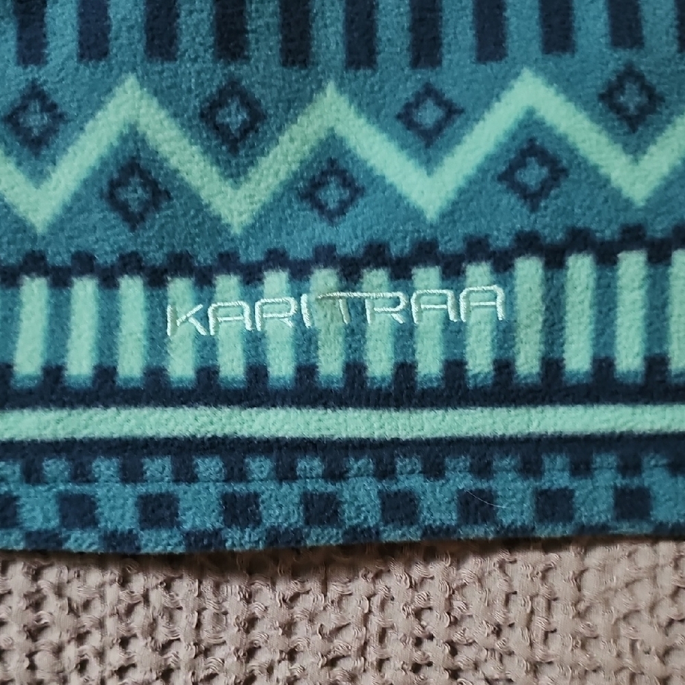 Kari Traa Nordic Print Full Zip Jacket Women’s Large Blue Teal Athletic Fleece - Picture 11 of 13